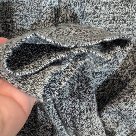 Style & Co Fringed Open-Front Sweater Cardigan Women's Size Small Grey/Black - Picture 6 of 8